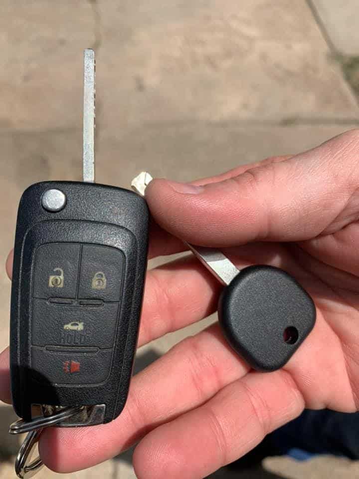 Flip key we repaired and a valet/emergency key we cut for a local client